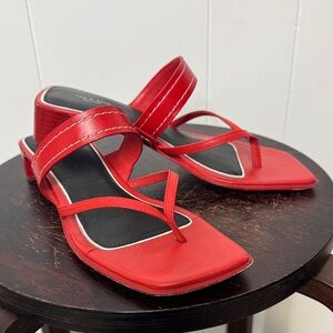 Rag & Bone red sandals retro designs size 37.5 or 8.5 approx.